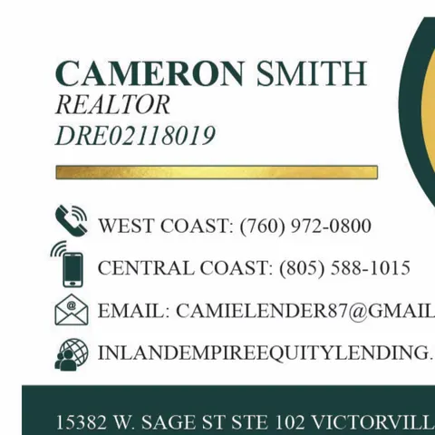 Cameron Smith, real estate agent in Victorville