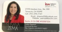 Susana Zema, real estate agent in Hemet
